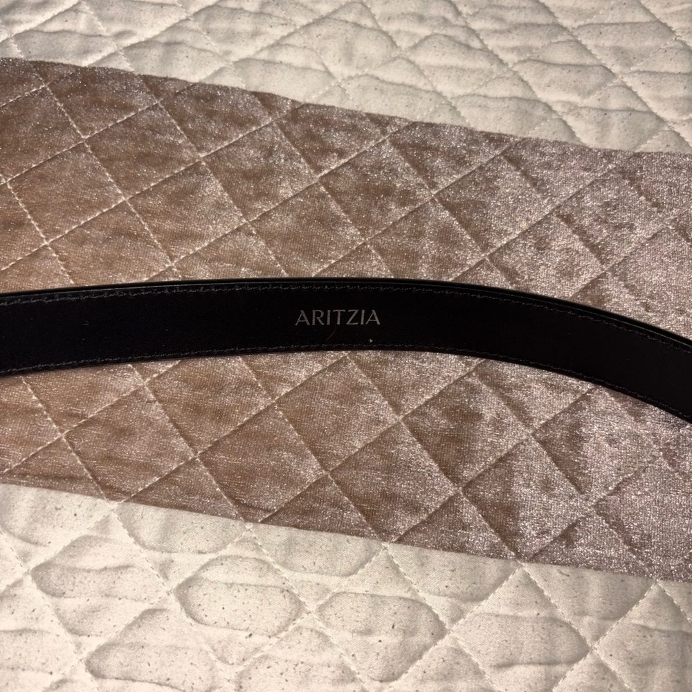 Aritzia Sleek Black Leather Belt - Picture 4 of 4